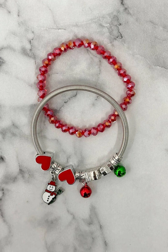 Christmas Bracelet SL433-77 Snowman Broom