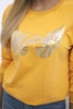 Printed sweatshirt mustard
