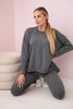 Set mit Oversize-Bluse in Graphit