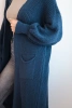 Long cardigan sweater dark denim