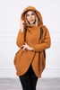 Sweatshirt with short zipper camel