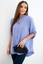 Blouse with a longer back light purple