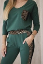 Set with panther motif green