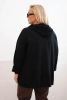 Women's Plus Size oversized cotton sweatshirt long sleeve black
