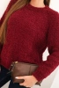 Women's sweater made of soft mohair burgundy