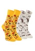 Pizza print socks – set of 4 unisex pairs in original packaging green