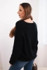 Dámský svetr s příměsí vlny s výstřihem do V černý