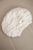 Women's winter hat with decorative weave and crystals K398 white