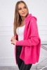 Hooded sweater with batwing sleeve fuchsia