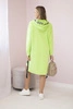 Dress with hood and print pistachio
