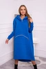 Insulated dress with a hood mauve blue