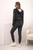 Women's velour set with print black