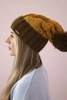 Cap with fleece Paris K212 mustard+brown