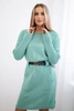 Sweater with wide belt mint