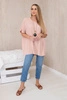 Oversized blouse with pendant dark powder pink