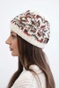 Women's wool winter hat with decorative crystals K399 black