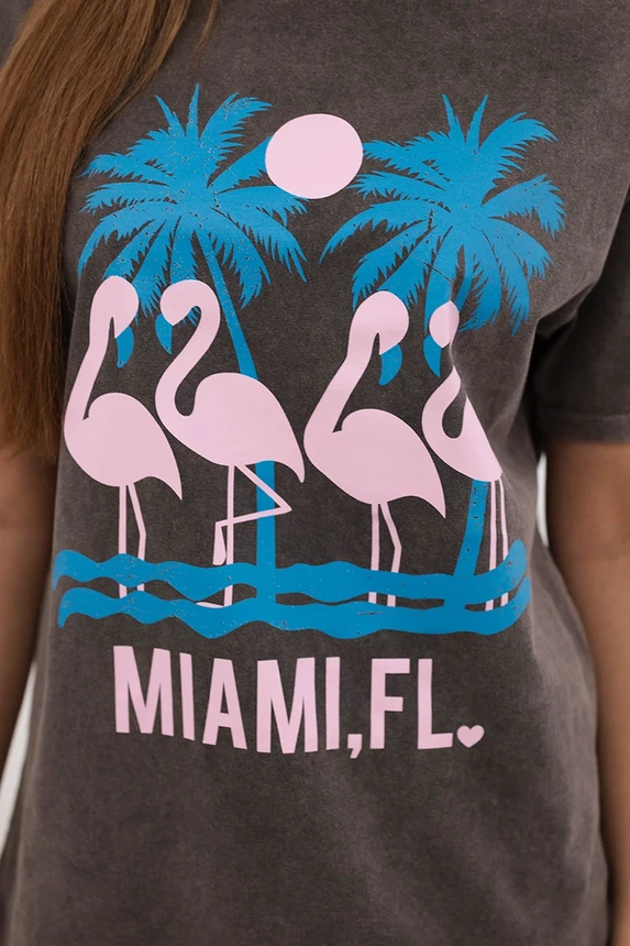 Geriebene Baumwollbluse Miami braun