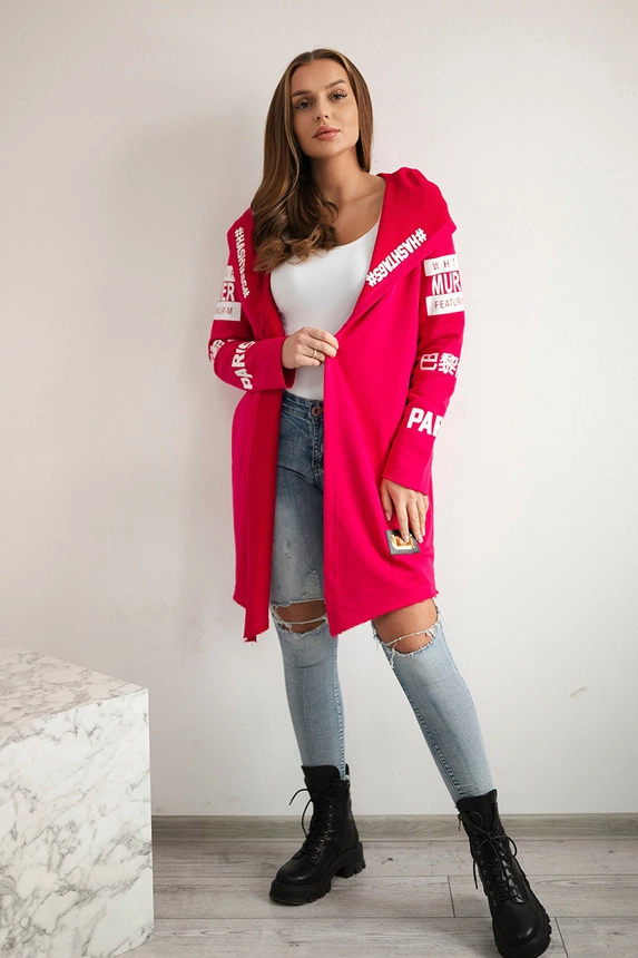 A coatee with subtitles fuchsia