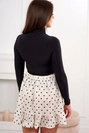 Polka dot sukňa ecru