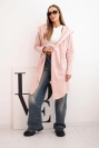 Cape with a loose hood dark powdered pink