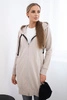 Hooded dress with a hood beige