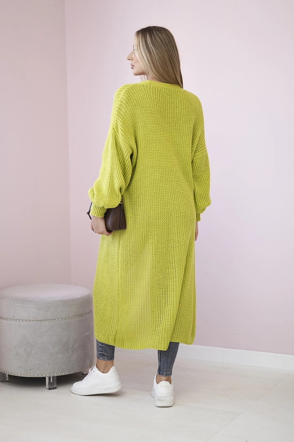 Sweater long cardigan pistachio