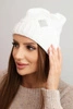 Women's winter wool hat with zirconia K453 graphite