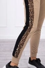 Kamelfarbenes Set mit Leopardenmuster