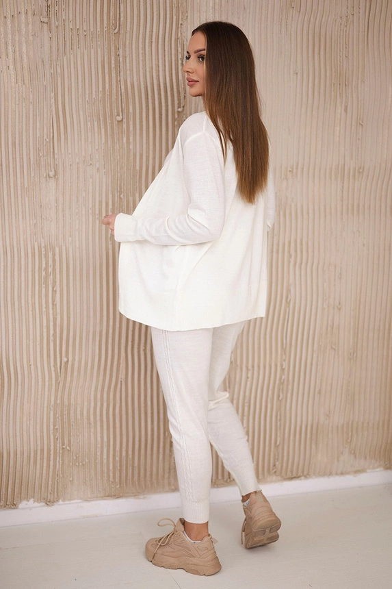 3-piece sweater set ecru