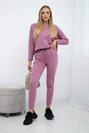 Komplektas su oversize palaidine tamsiai rožinės spalvos