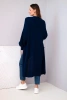 Langer Cardigan hellblau navy