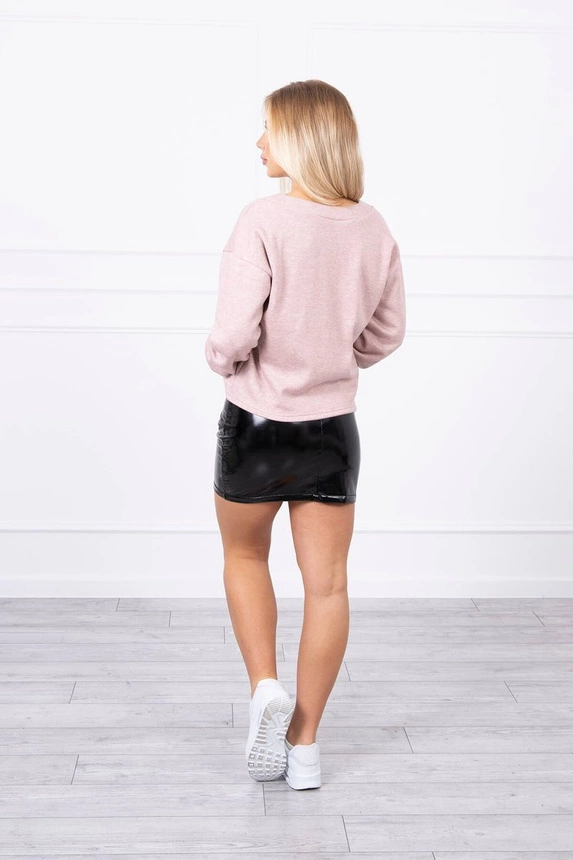 Skirt with decorative zippers black