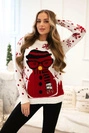 Sweter świąteczny z bałwanem ecru