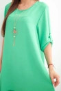 Set Bluse + Hose mit Anhänger hellgrün