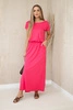 Viscose dress with pockets fuchsia