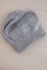 Women's winter wool hat with decorative rhinestone band K402 gray