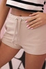 Dámske bavlnené šortky s pásikom béžové