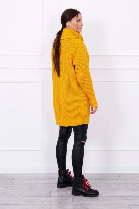 Pullover, Rollkragenkleid senf