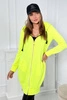 Kleid Sweatshirt mit Kapuze gelb neon
