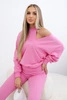 3-piece set sweatshirt + top + leggings light pink