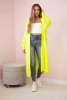 Sweater long cardigan yellow neon