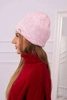 "Edyta" vilnonė kepurė K298 powder pink