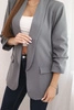 Elegant jacket with lapels dark grey