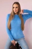 Fluffy sweater alpaca blue