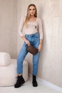 Body mit Pistolendruck beige