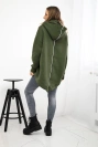 Bluza ocieplana z suwakiem z tyłu khaki