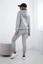 Insulated set with a decorative pocket gray