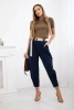 Summer Punto trousers with leg closure navy blue