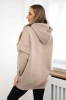 Insulated turtleneck sweatshirt dark beige