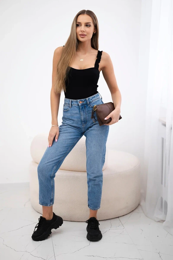 Trägerloser Bodysuit schwarz